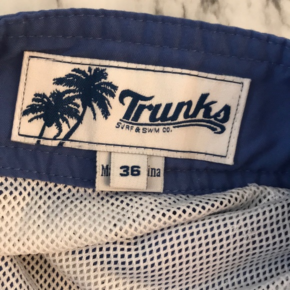 Trunks Surf & Swim Blue Swim Shorts Size 36 - Picture 4 of 6
